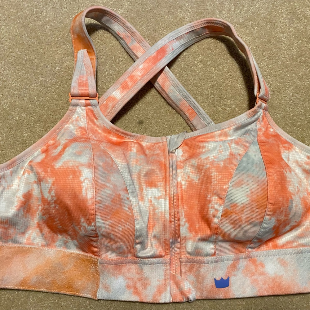 2Luxe Shefit Ultimate High Impact Sports Bra, Watermelon Tie Dye color